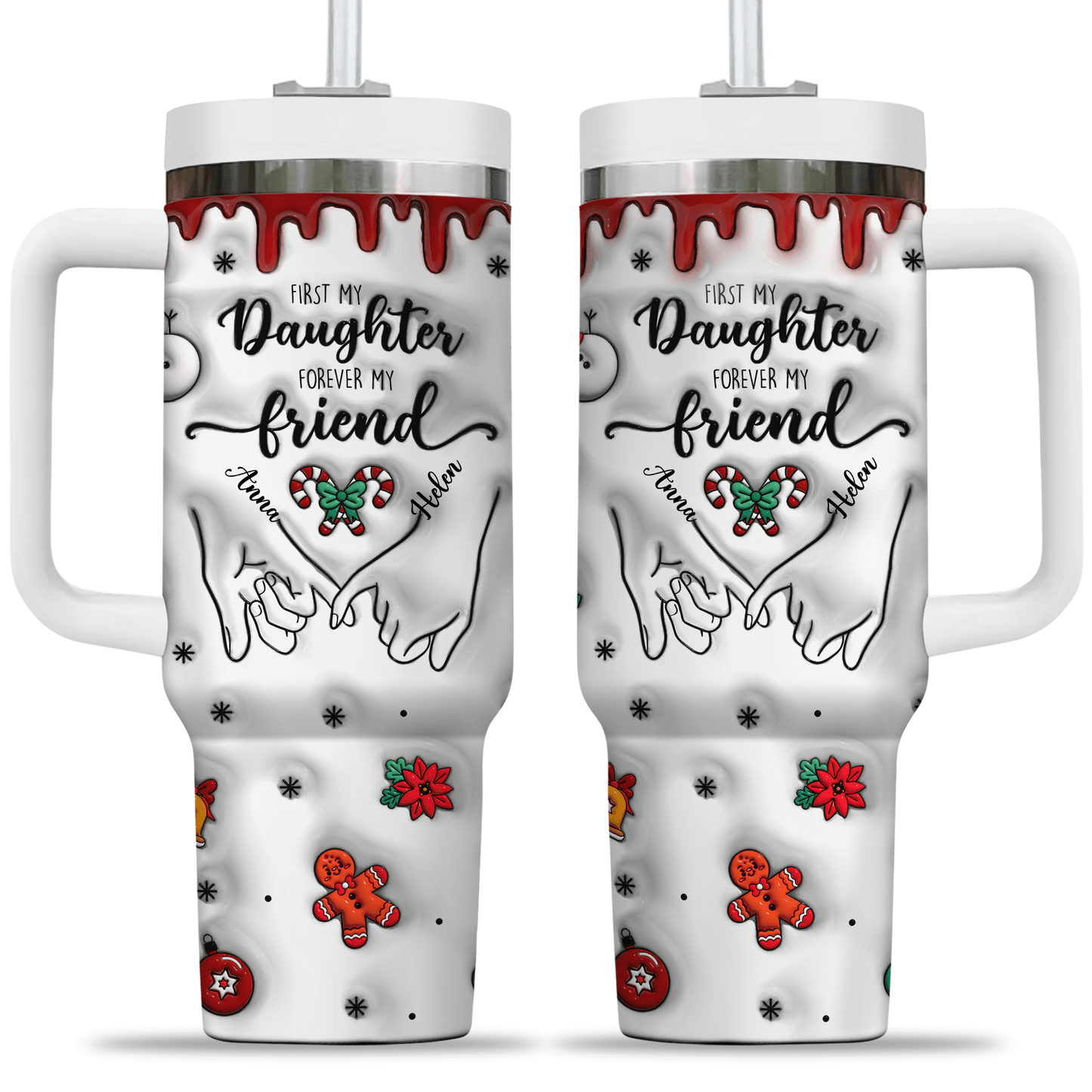 Personalized Mom Tumbler - Family 3D Inflated Effect - 40oz Tumbler