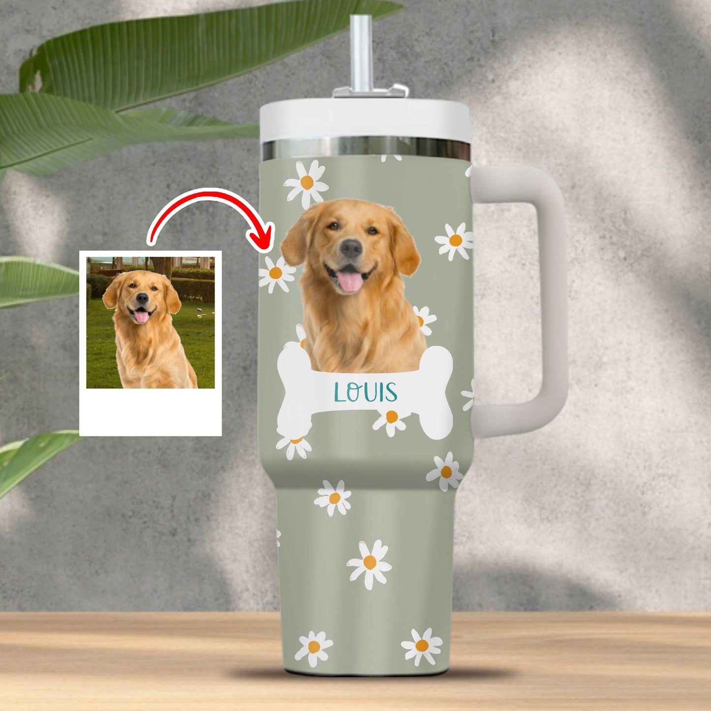 Cute Dog Pattern - Personalized Custom Tumbler For Him/Her Gift