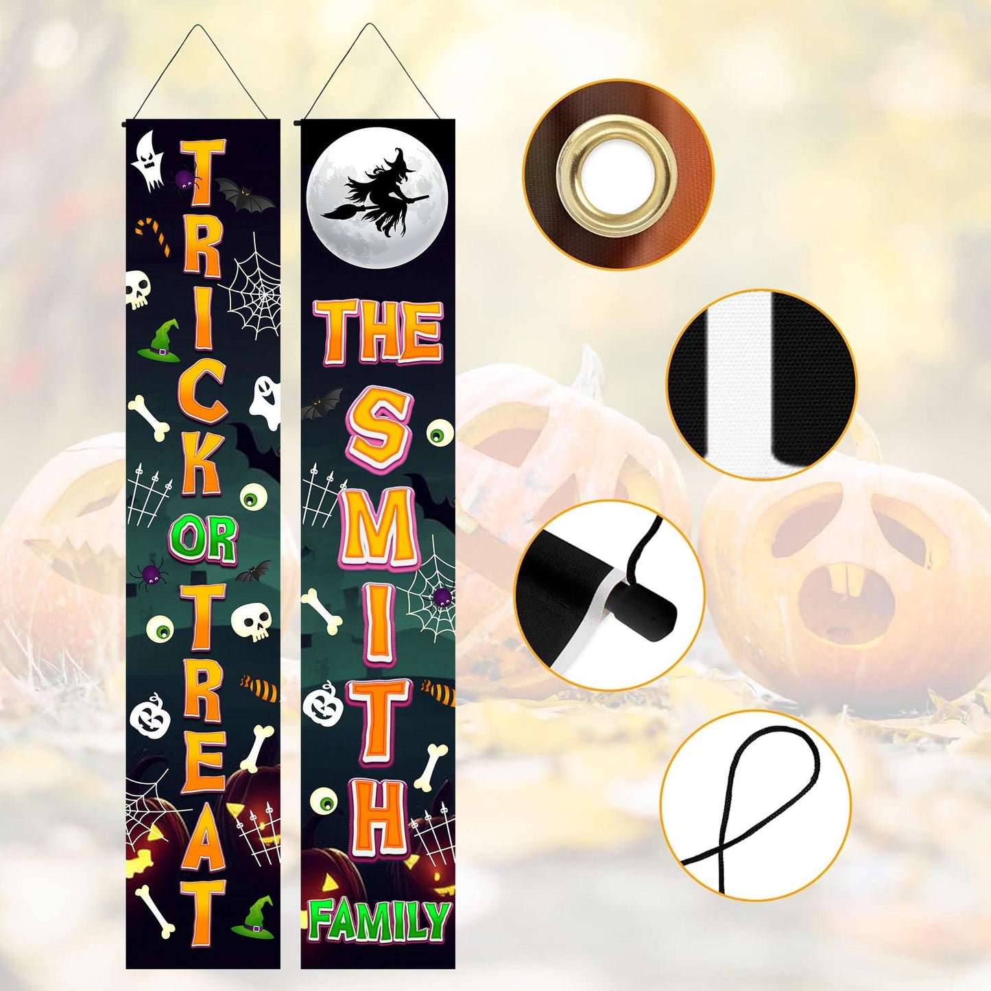 Halloween Trick Banner - Outdoor Decor For Porch and Garage Door