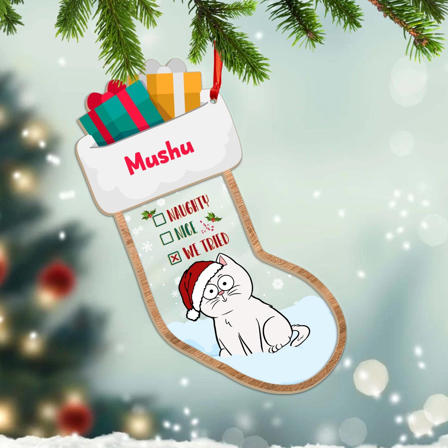 On The Naughty List I Regret Nothing - Cat Lover Gift - Personalized