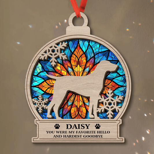 Personalized Dog Suncatcher - You Were My Favorite Hello Gift