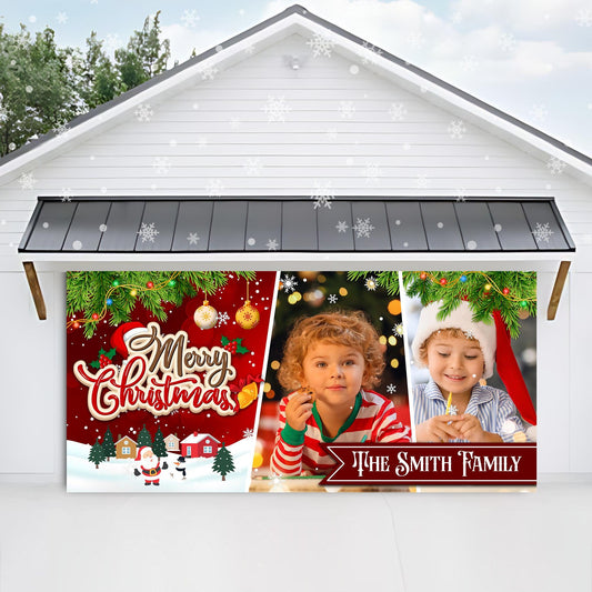 Merry Christmas Garage Door Decorations - Holiday Banner