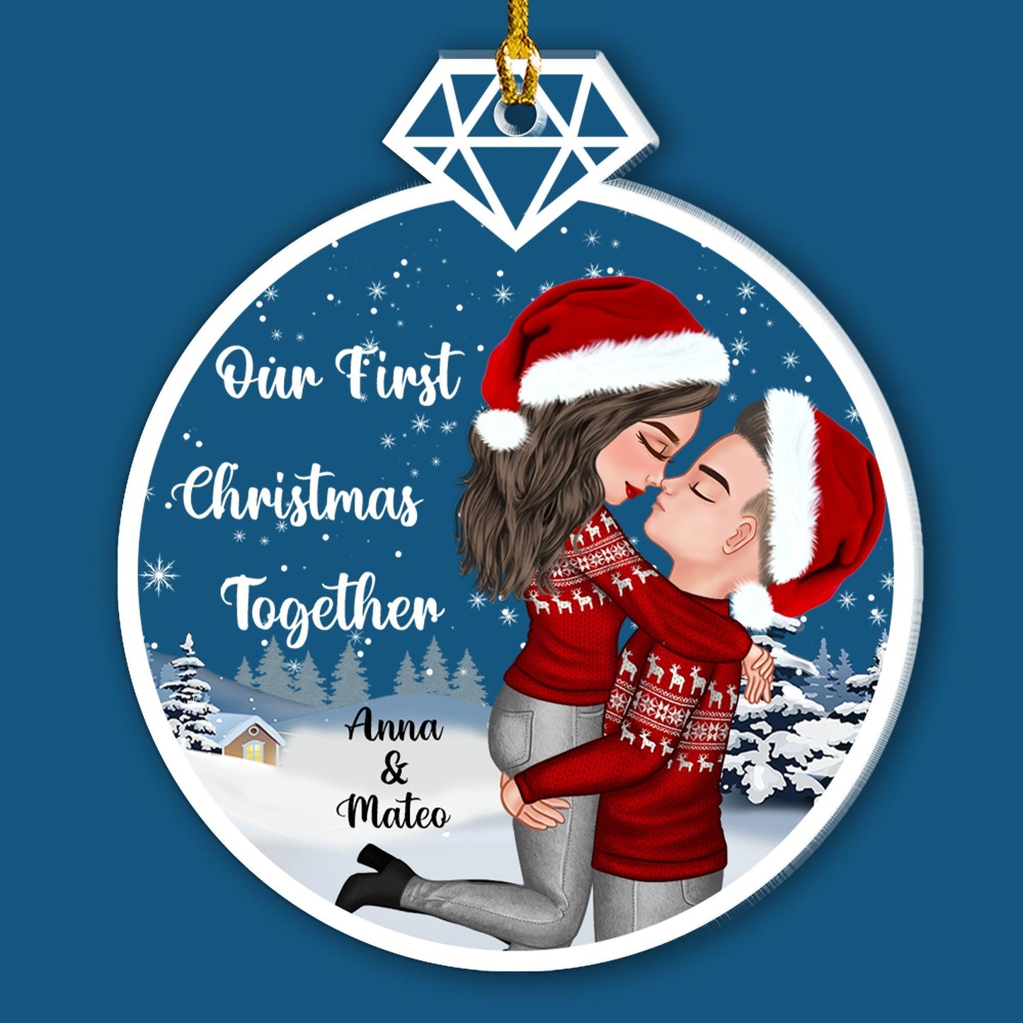 Our First Christmas Together - Personalized Acrylic Ornament Gift