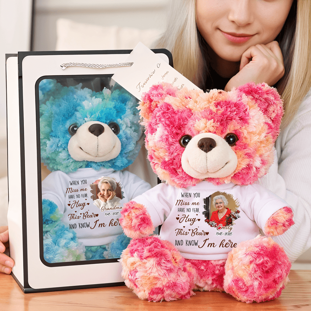 A Hug From Heaven - Teddy Bear With Personalized Photo Shirt