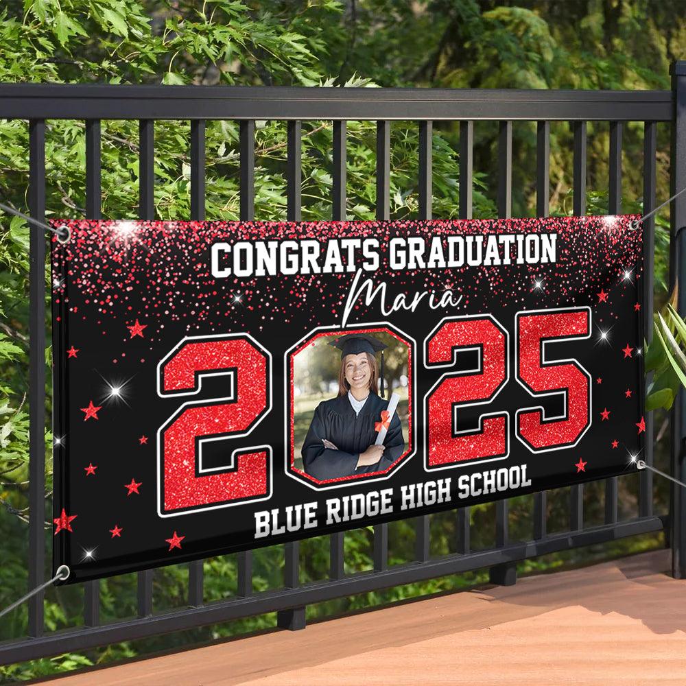 Class Of 2025 Custom Photo - Graduation Banner - Unique Graduation Gift - Door Banner