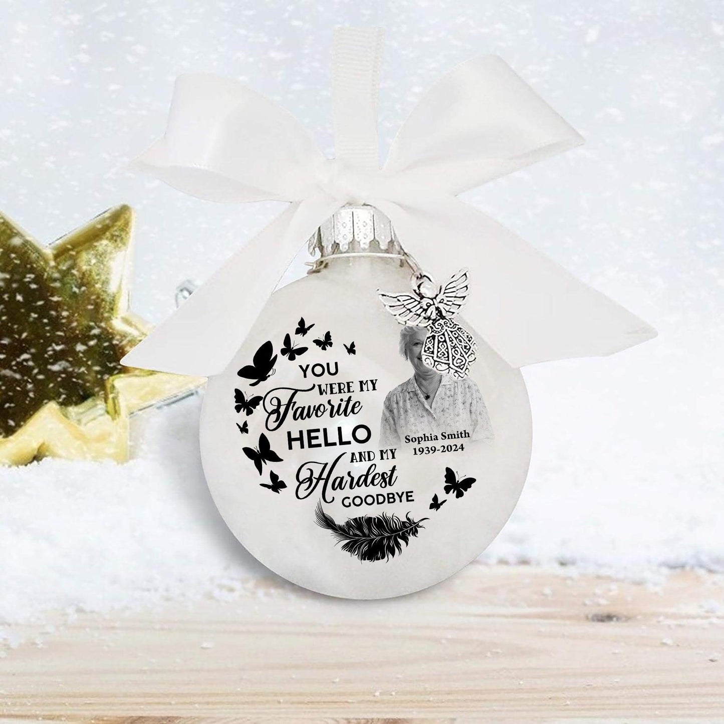 Angel Heaven Memorial Ornament - Memorial Christmas Ornament