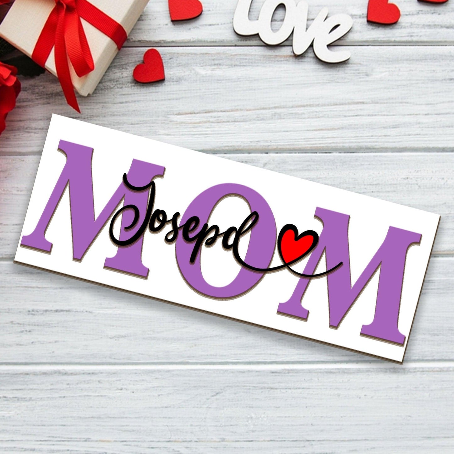 Mom Signs with Kids Names - Mom Wood Sign - Mother's Day Gift