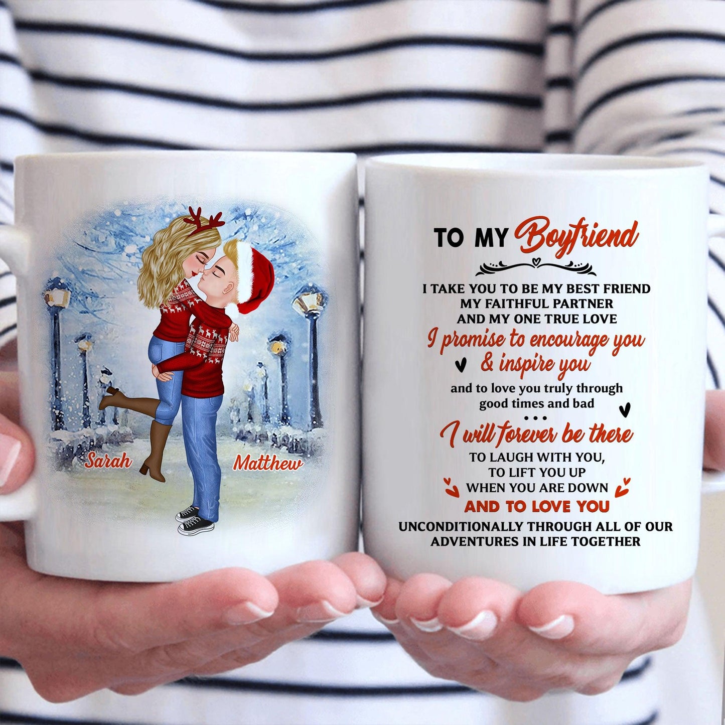 To My Boyfriends I Love You Gift For Him - Personalized Custom Mugs