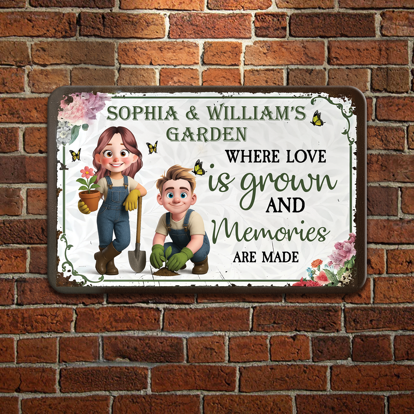 Where Love Is Grown - Personalized Custom Metal Sign