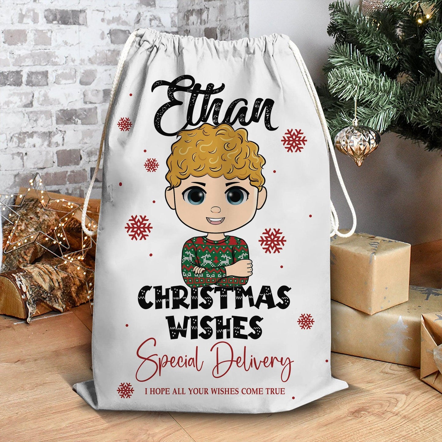 Christmas Wishes Bag - Personalized Custom Christmas Sack Pet Lovers