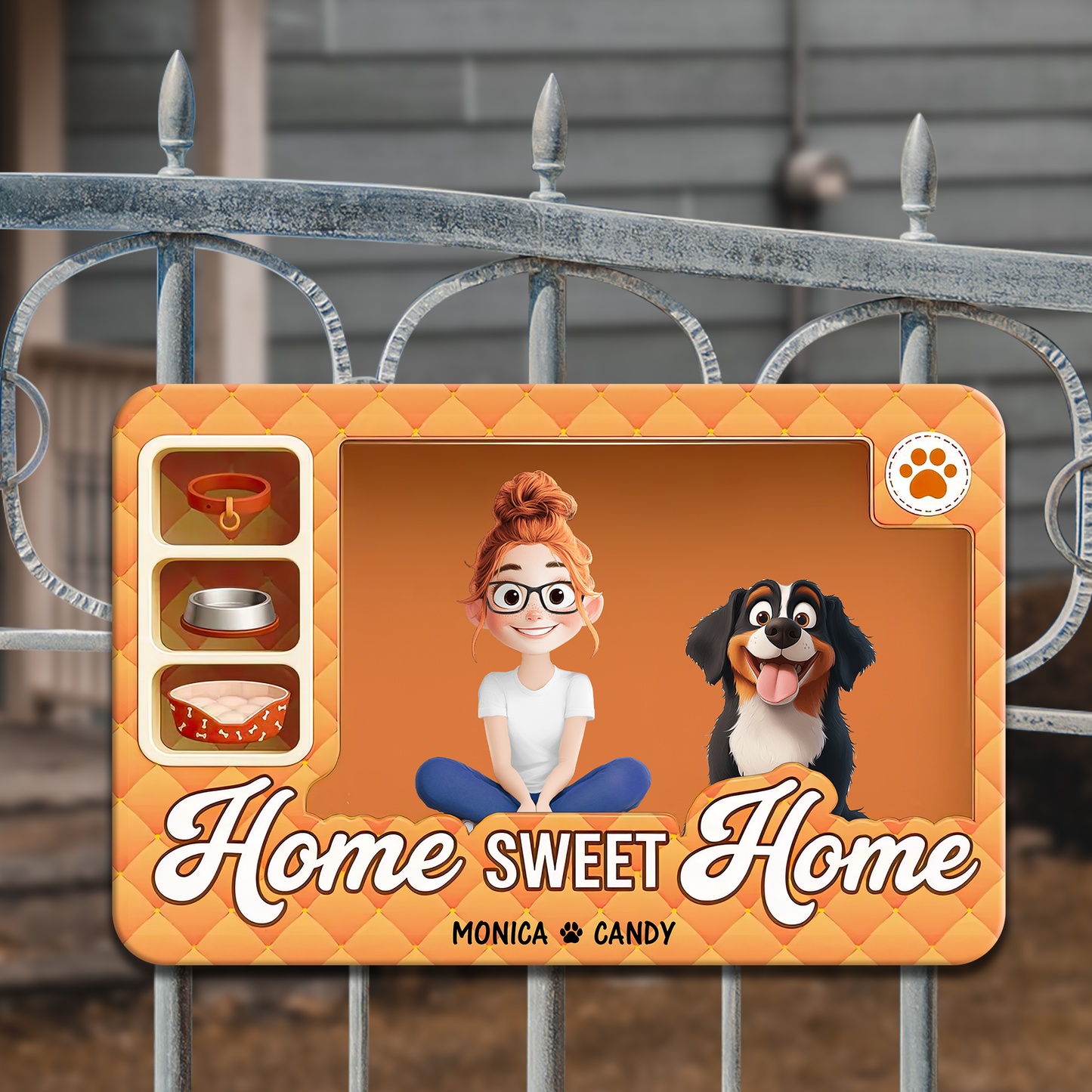 Home Sweet Home - Personalized Custom Metal Sign