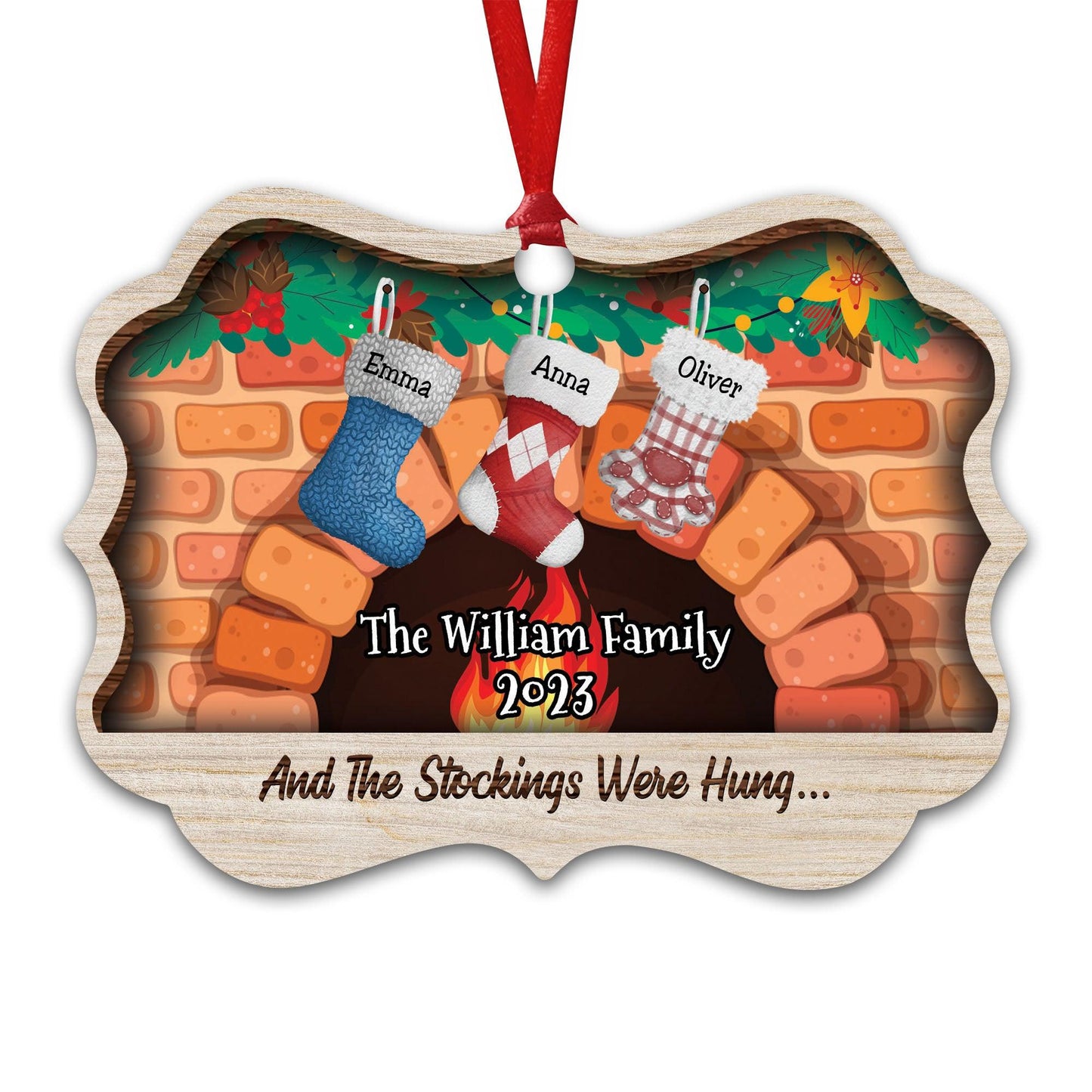 Personalized Aluminum Ornament - It's The Most Wonderful Time