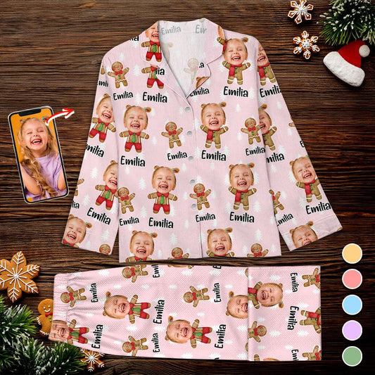 Personalized Photo Pajamas - Set Pyjama Pain D'épices de Noël