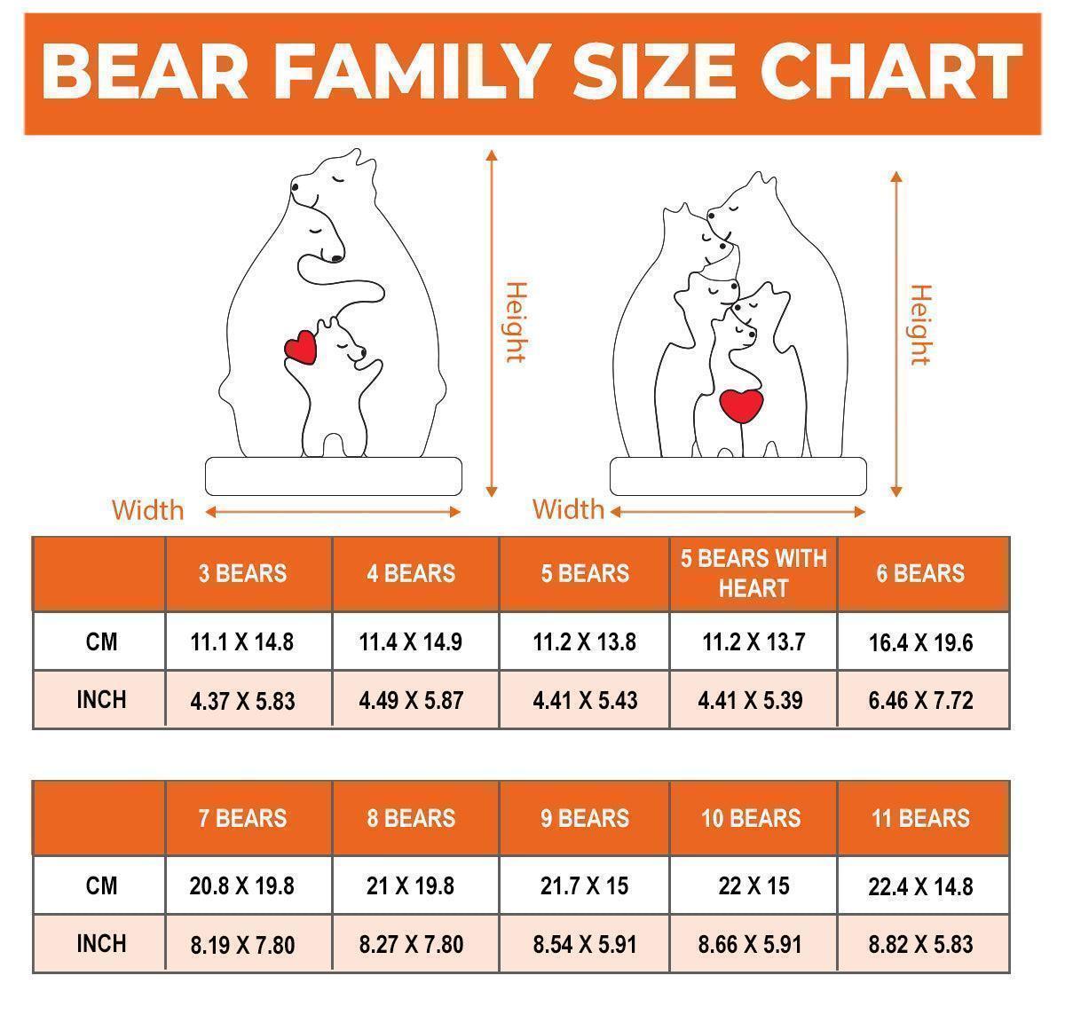 Personalized Wooden Bears Family Ver 4 - Puzzle Wooden Bears Family - Wooden Pet Carvings