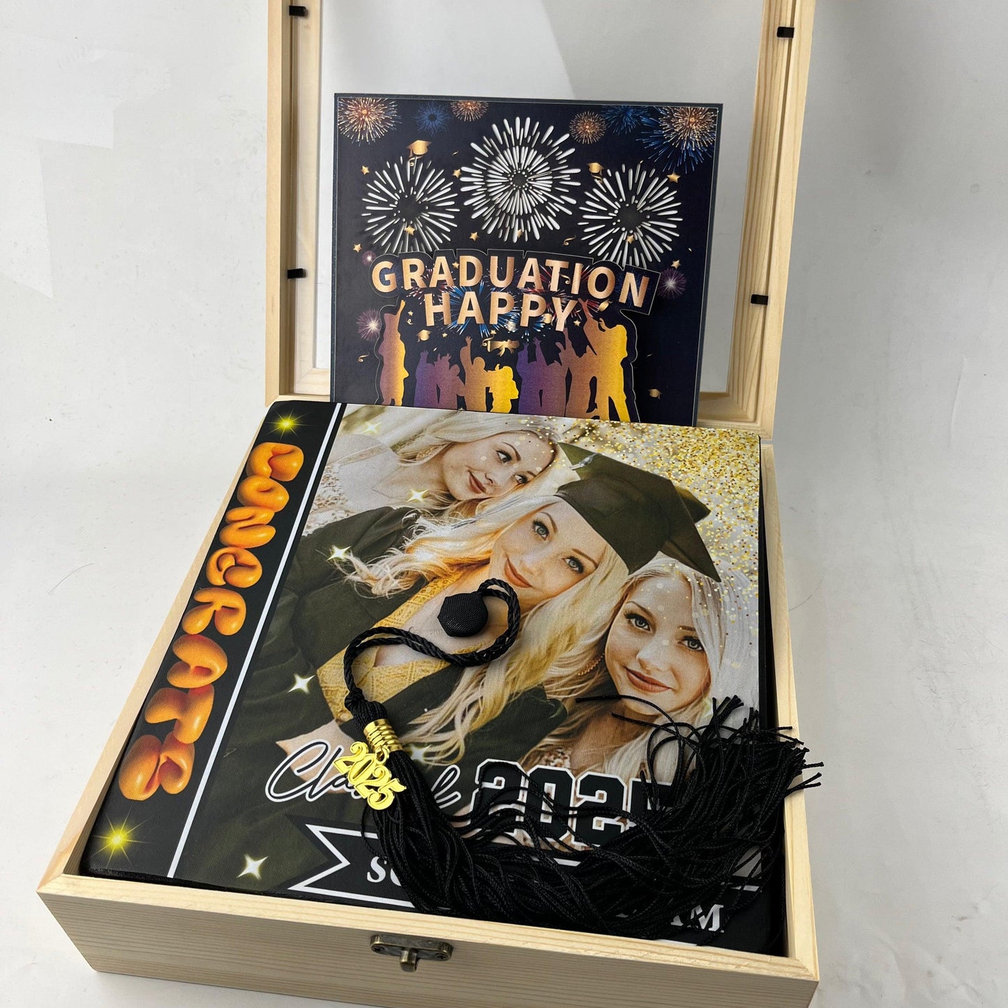 My Life Begins Glitter Graduation Cap Topper - Class Of 2025