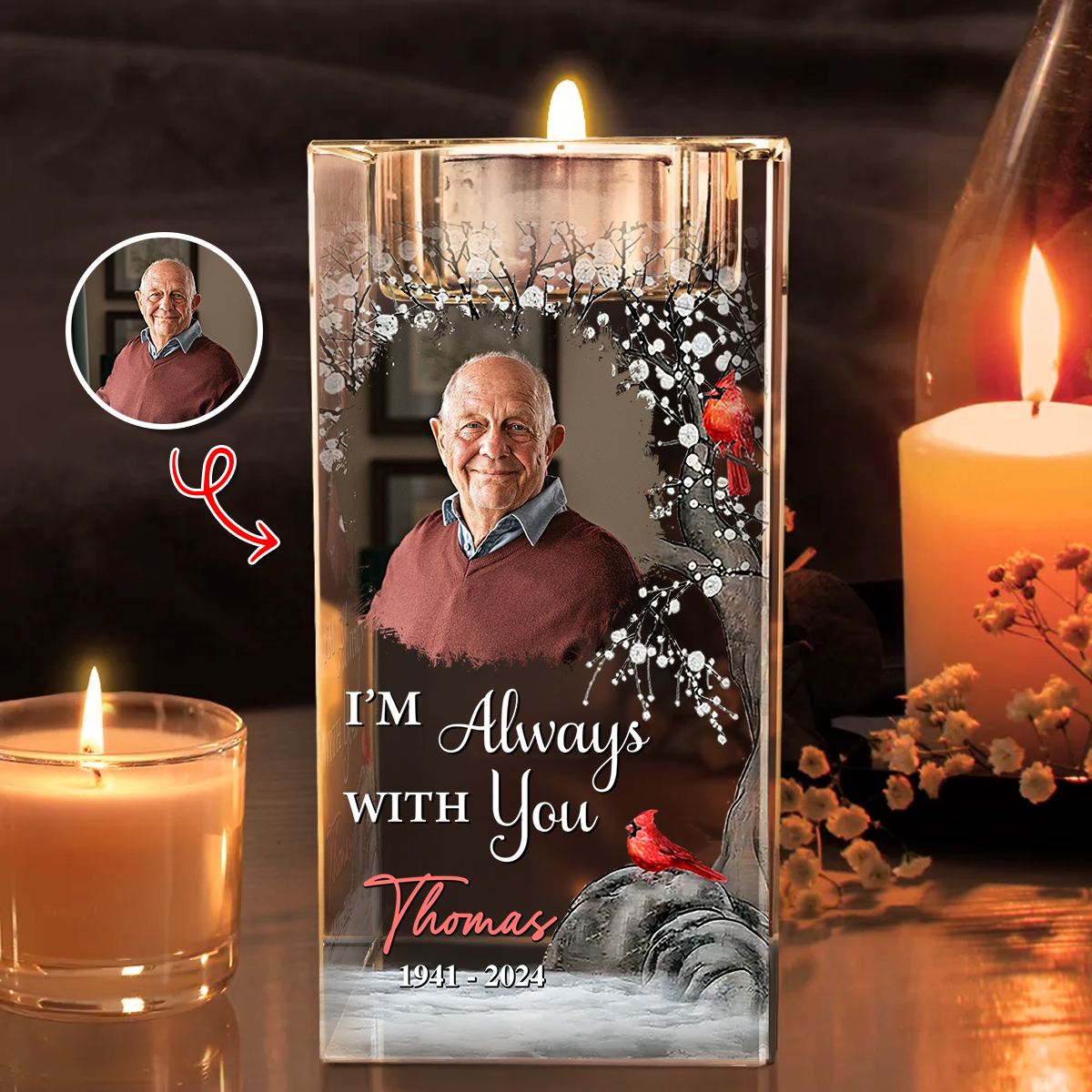 I Am Always With You - Custom Photo Your Light Will Always Shine - Always in My Thought