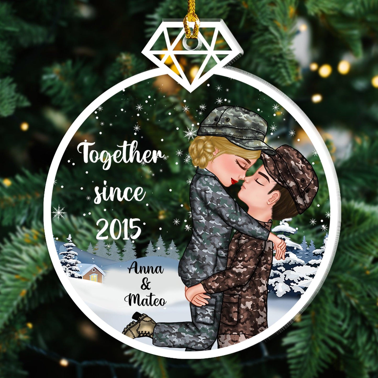 Our First Christmas Together - Personalized Acrylic Ornament Gift