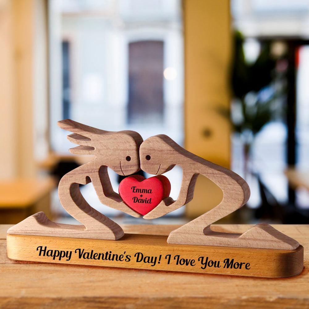 DIY Empty Wood Carvings - Together Since Wooden Couple Puzzle