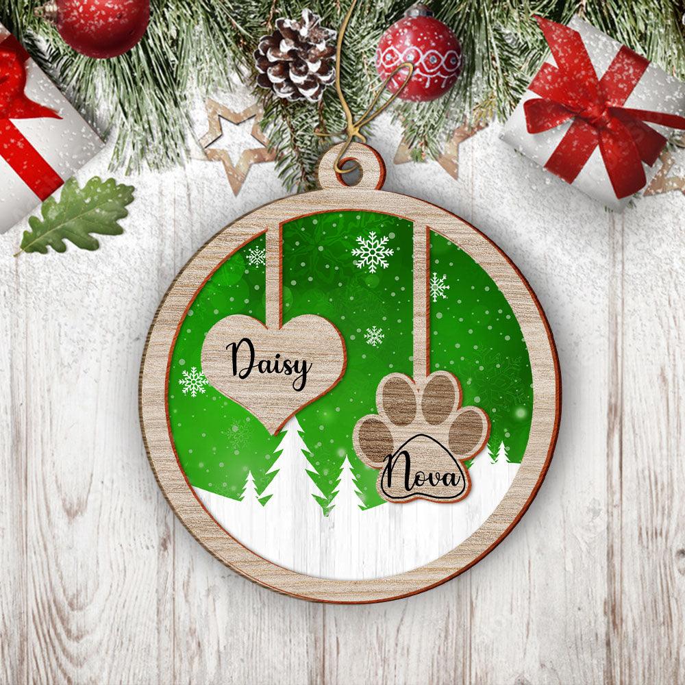 Family Christmas Wood Ornament - Wood Ornament 2 Layered