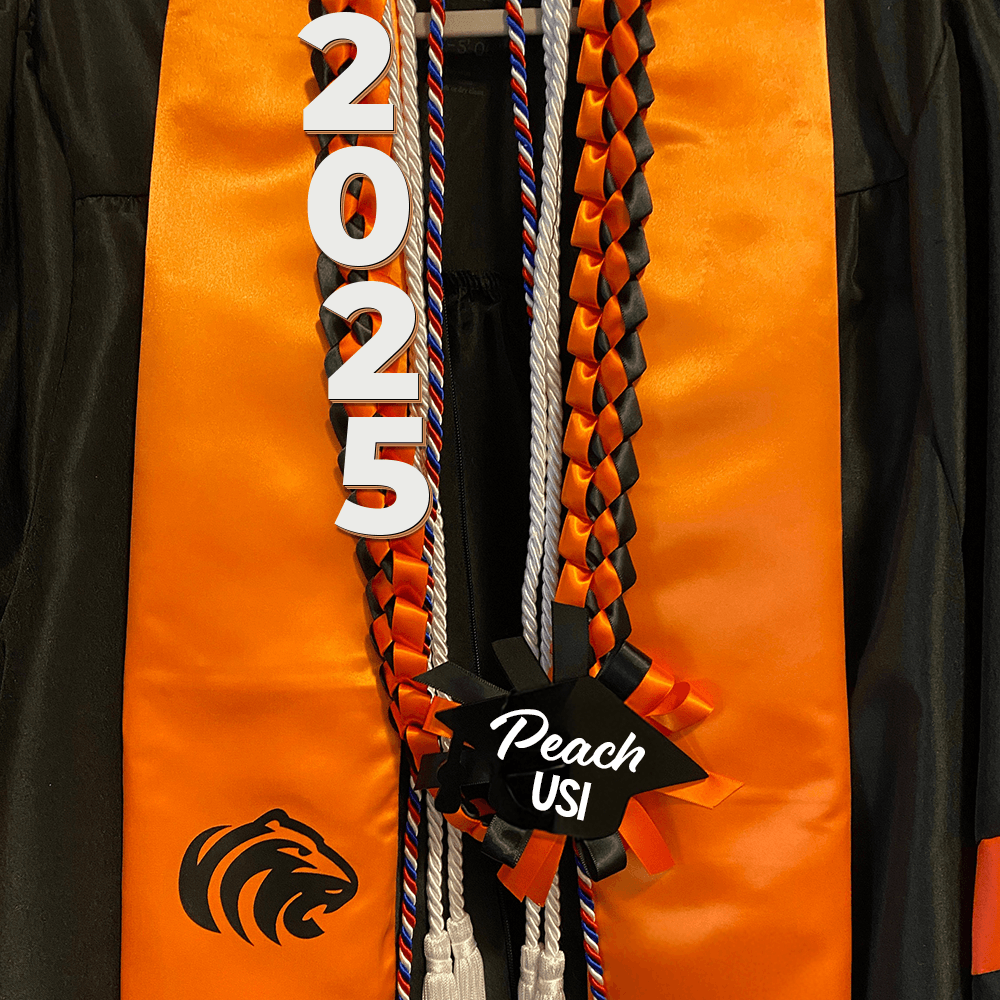 Custom Stole and Ribbon Lei And Acrylic Graduation Cap 2025 - Graduation Lei & Sash Combo