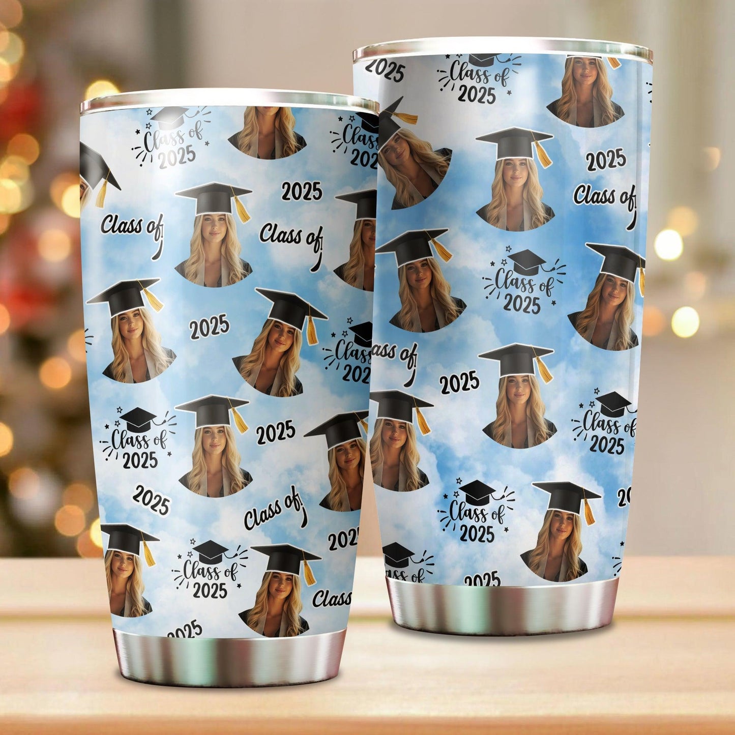 Personalized 2025 Grad Tumbler - Gift For Couple Him and Her