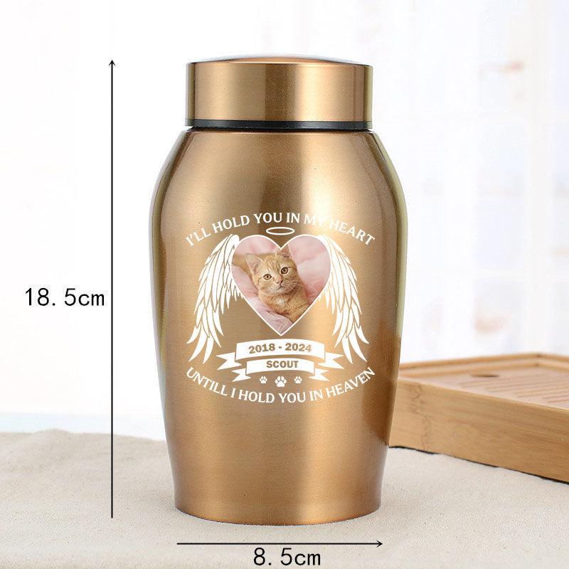 I Will Hold You In My Heart - Custom Pet Urn - Memorial Gift