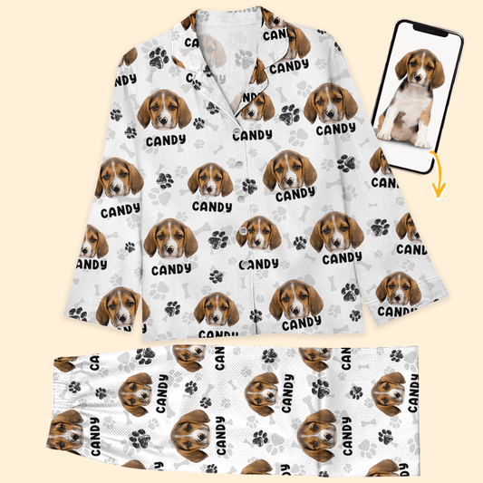 Custom Photo Dog Cat Flannel Pajamas - Personalized SleepShirt