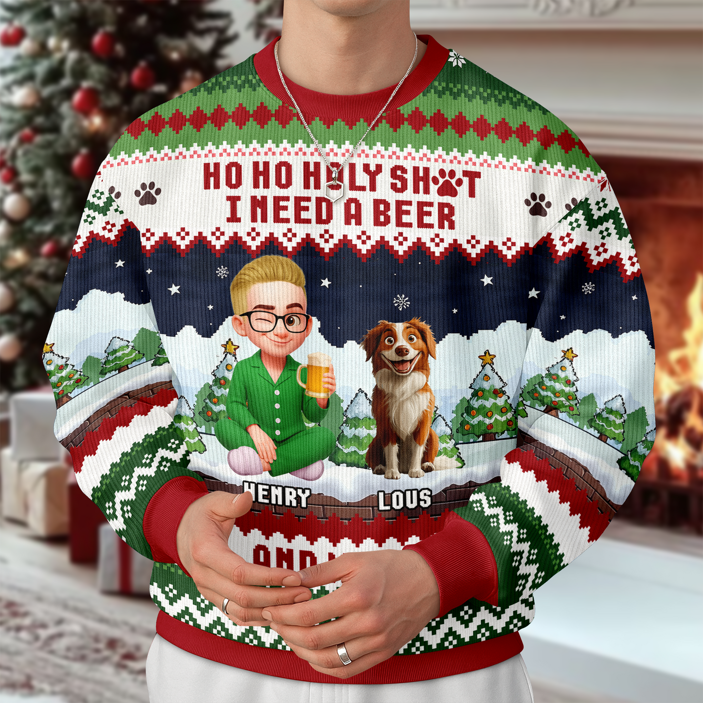 Ho Ho Ho - Custom Funny Ugly Sweatshirt