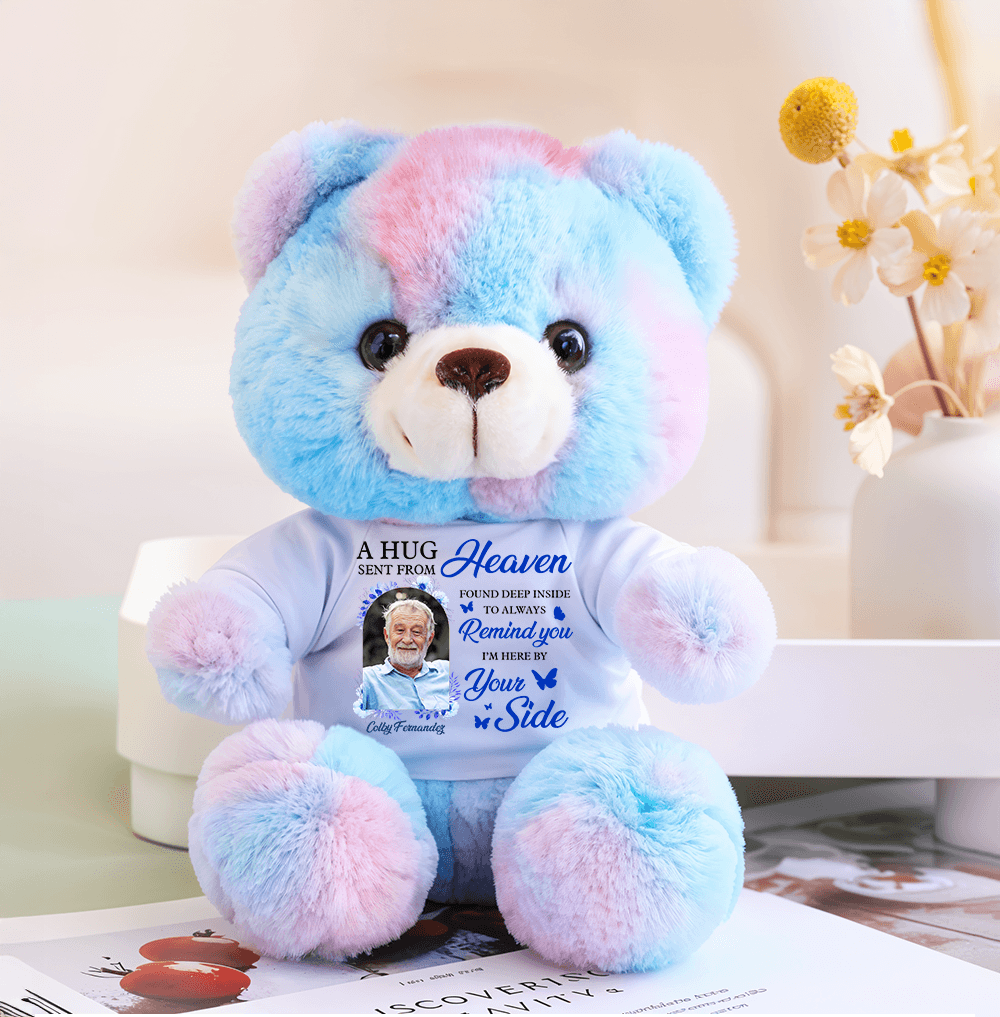 Custom Photo A Beautiful Soul - Memorial Personalized Candy Bear With Personalized Shirt