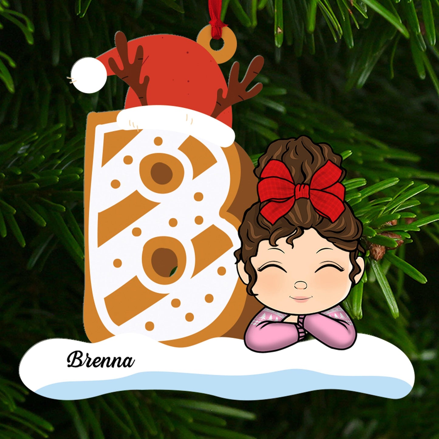 Kids Letter Christmas Ornament - Personalized Custom Acrylic Ornament
