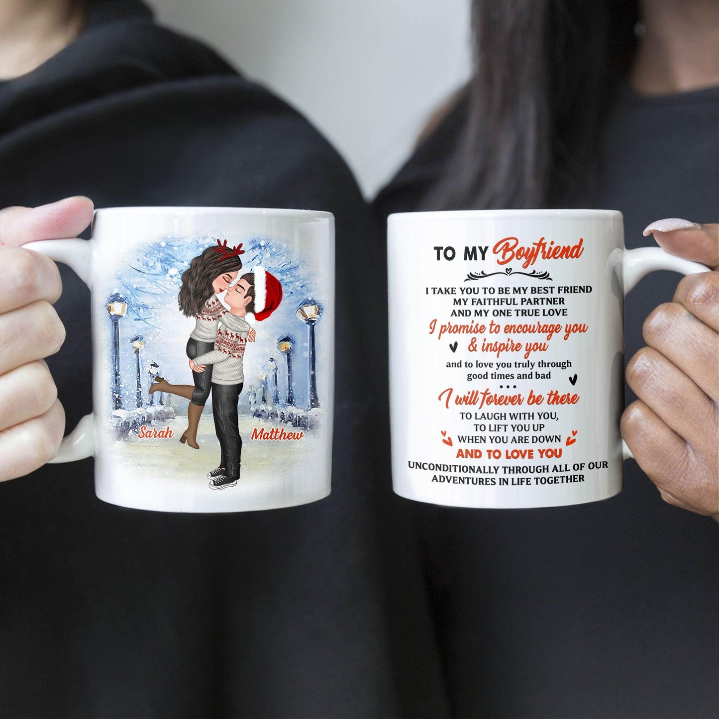 To My Boyfriends I Love You Gift For Him - Personalized Custom Mugs