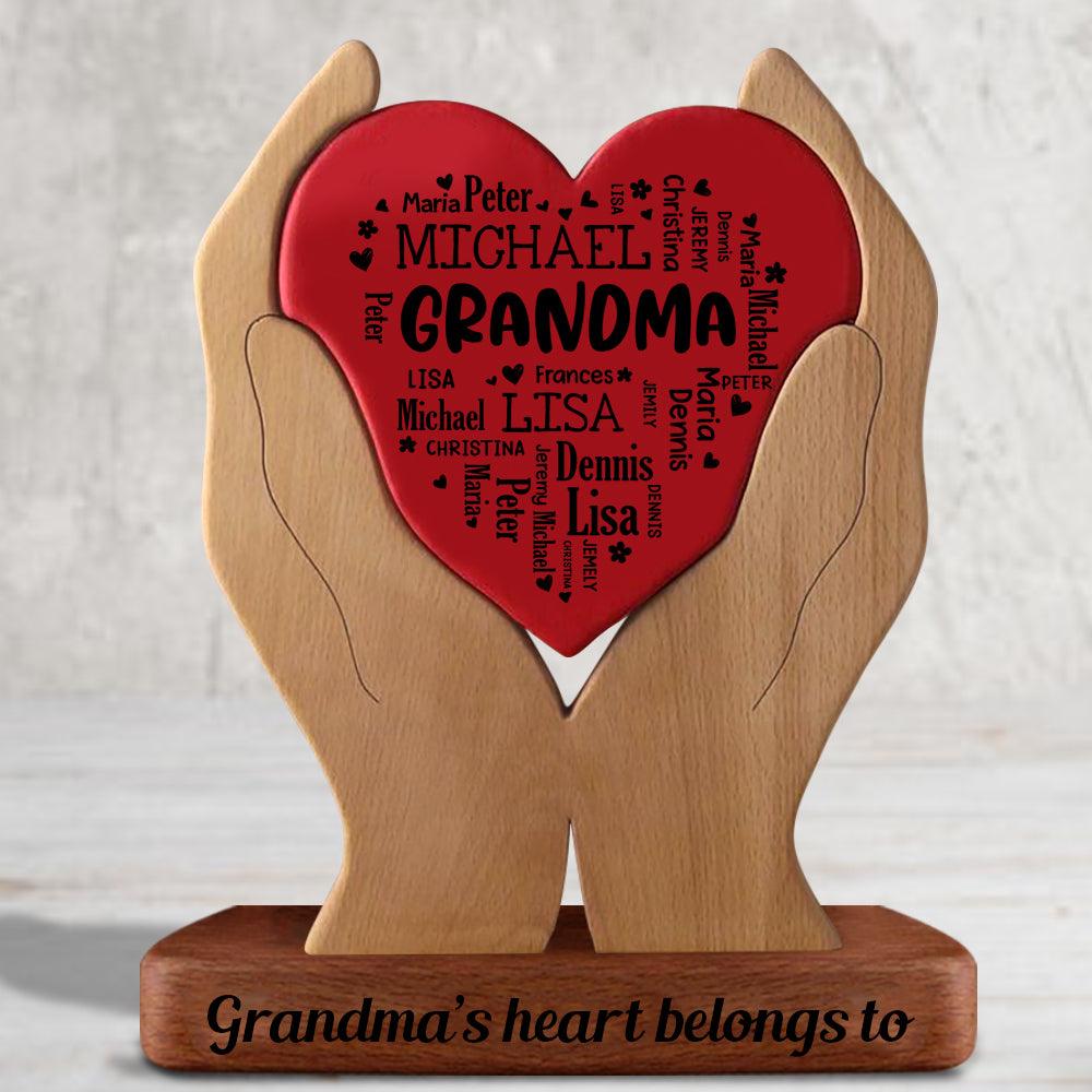 Names Letter Heart Wooden - Wooden Family Carvings For Family