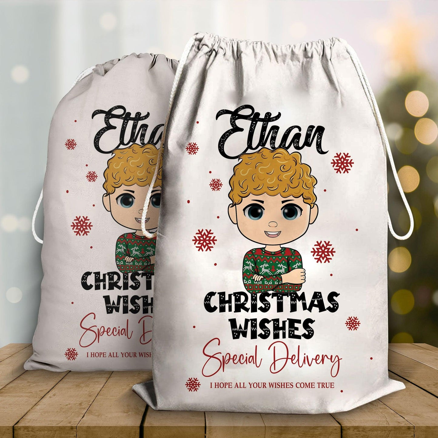 Christmas Wishes Bag - Personalized Custom Christmas Sack Pet Lovers