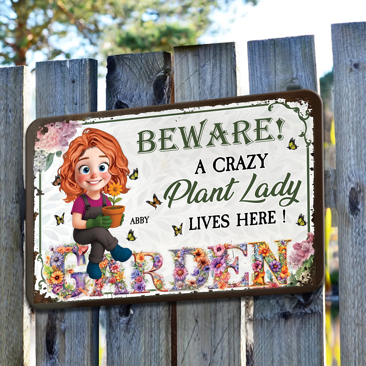 A Crazy Plant Lovers - Personalized Custom Metal Sign