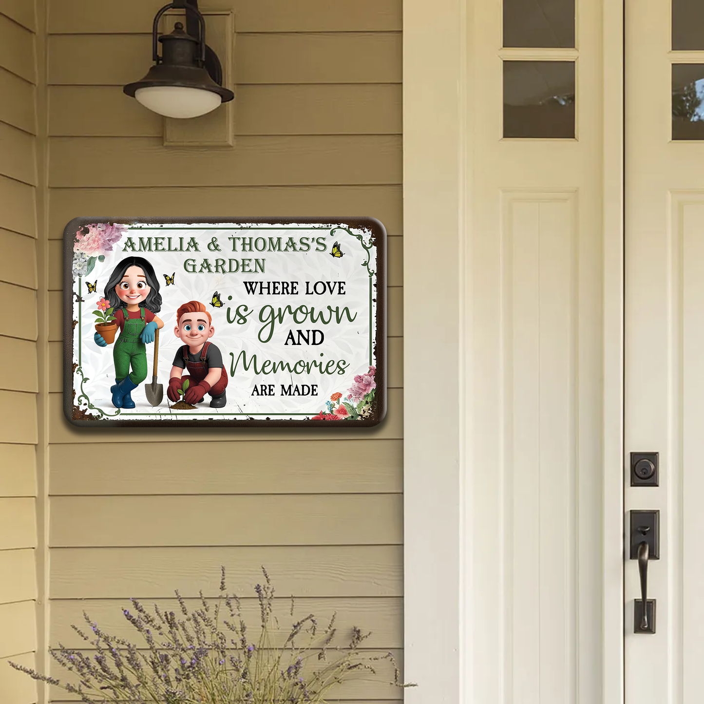 Where Love Is Grown - Personalized Custom Metal Sign
