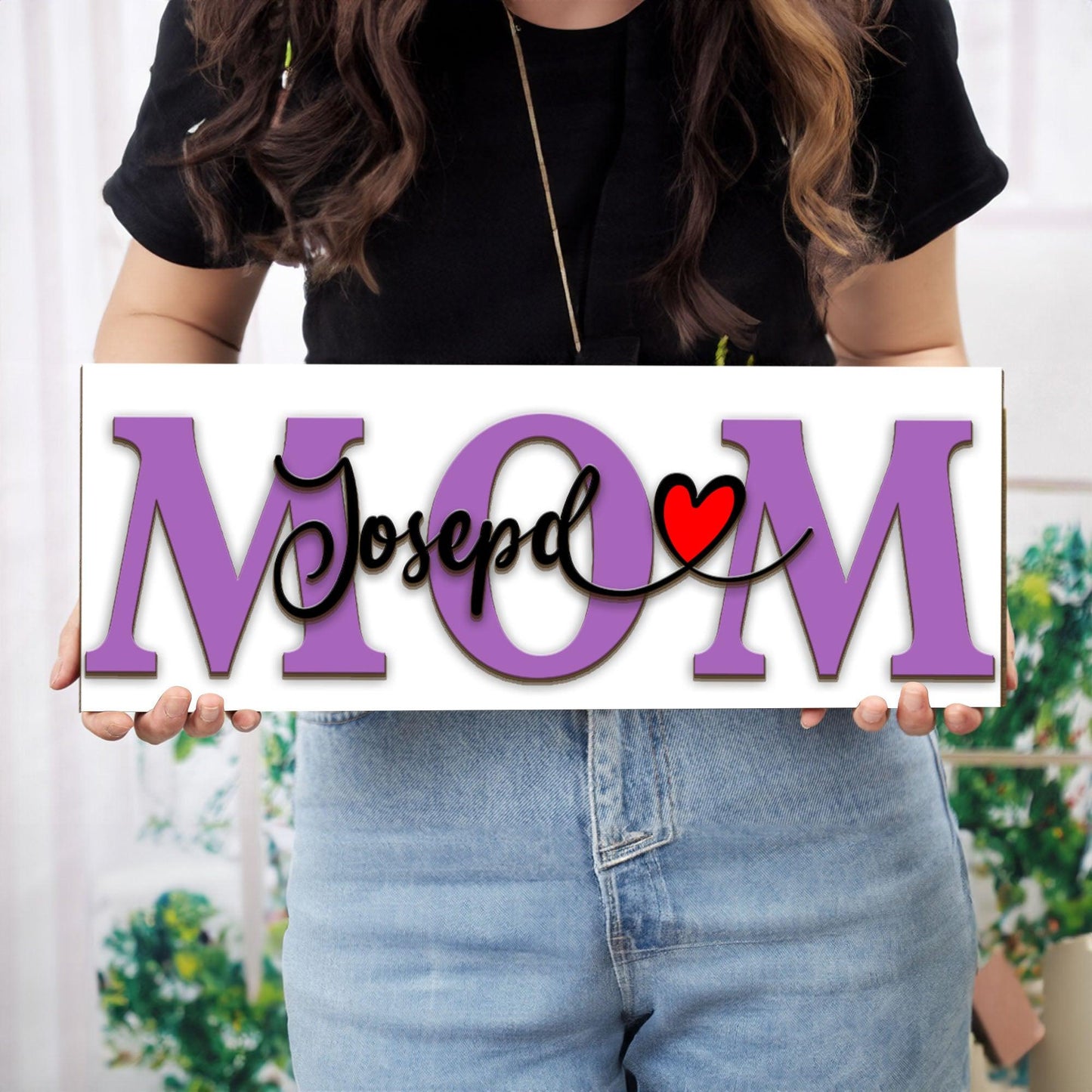Mom Signs with Kids Names - Mom Wood Sign - Mother's Day Gift