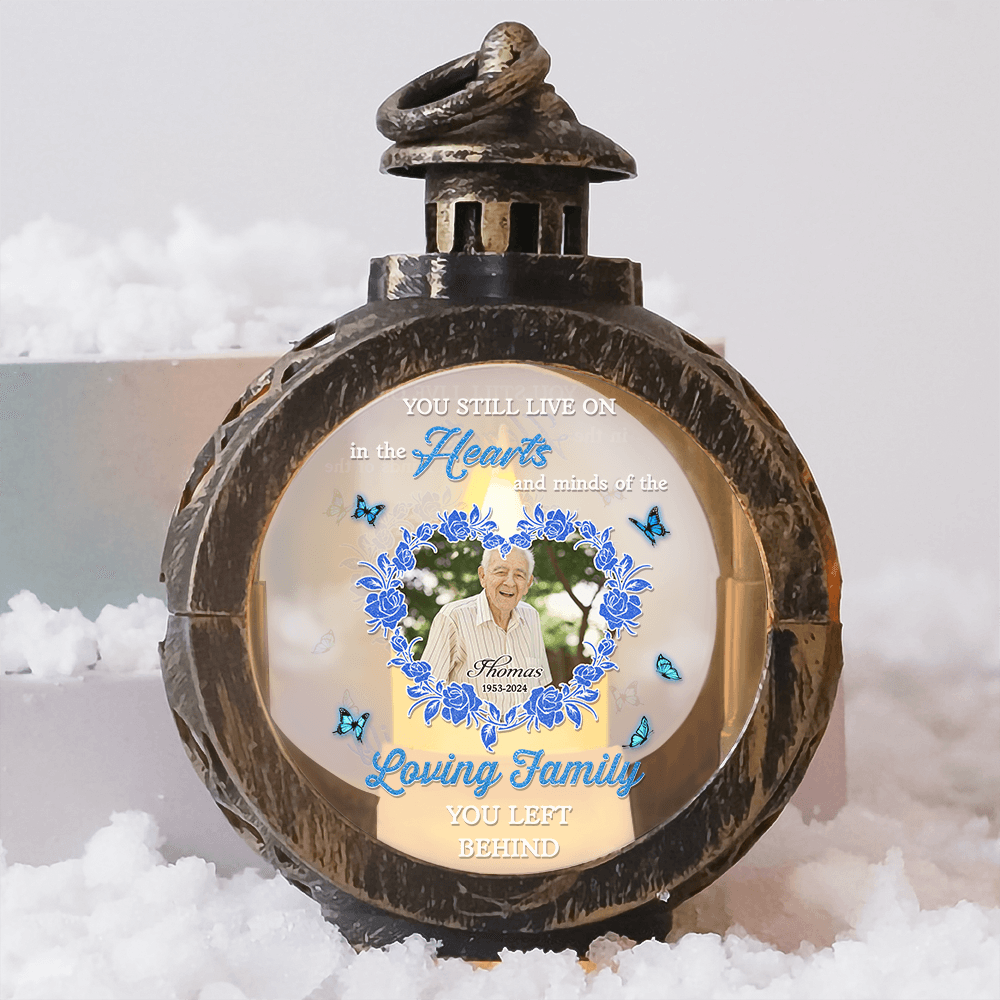Custom Christmas LED Lantern - Personalized Loving Family Lamp