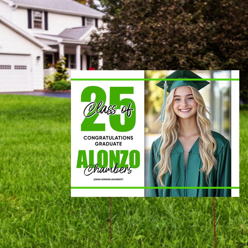 Personalized Graduation Lawn Sign - Custom Grad Party Decor