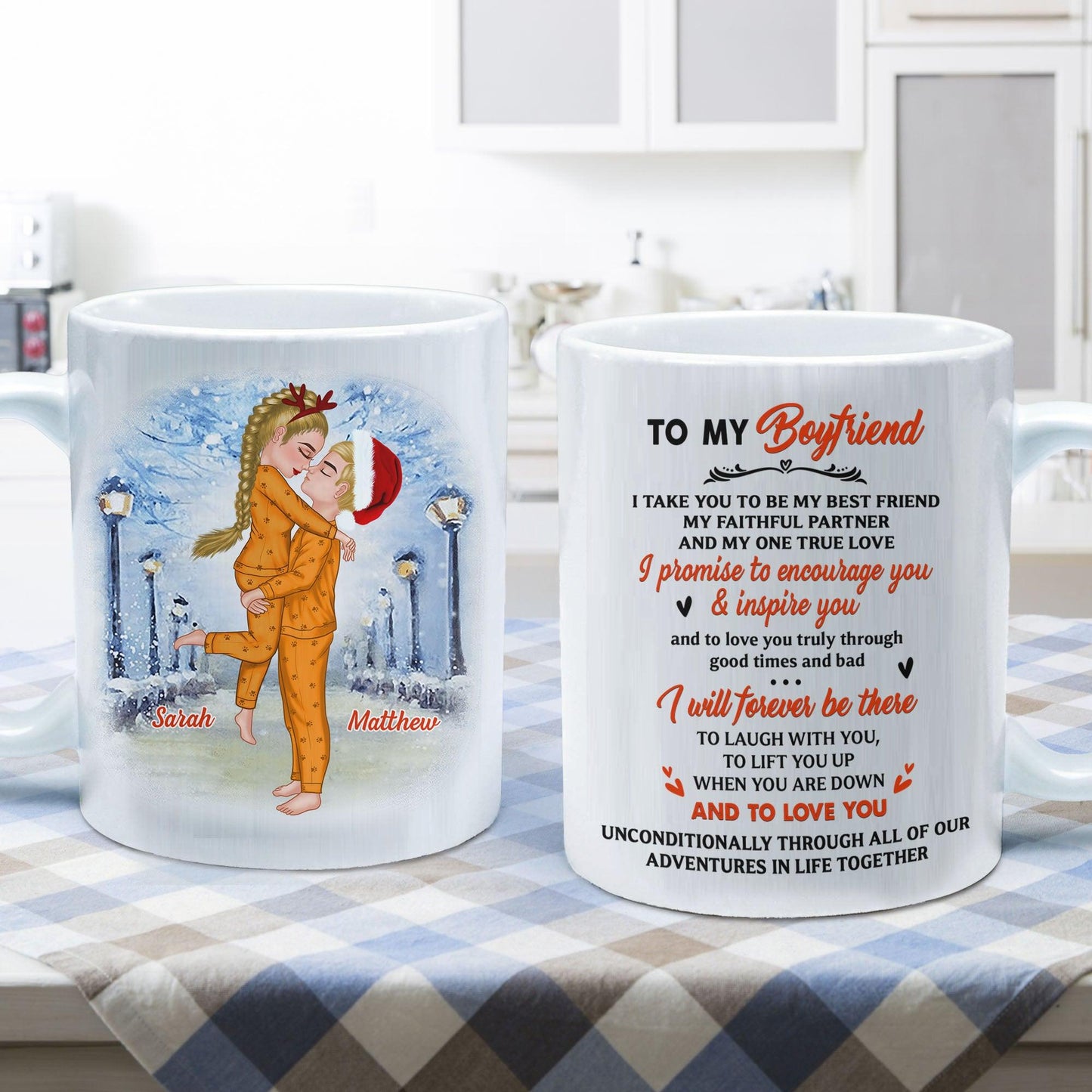 To My Boyfriends I Love You Gift For Him - Personalized Custom Mugs