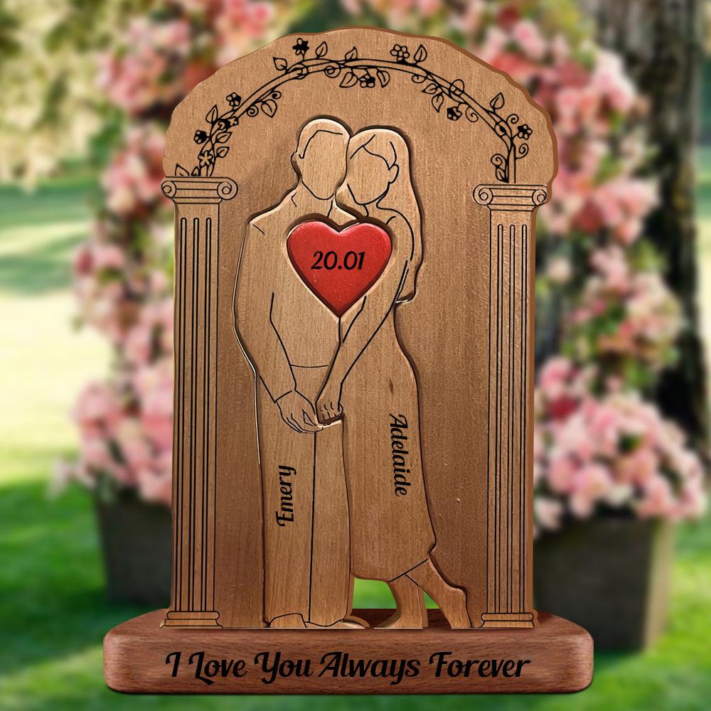DIY Empty Happy Ending Married Puzzle - Non-Custom Wooden Family