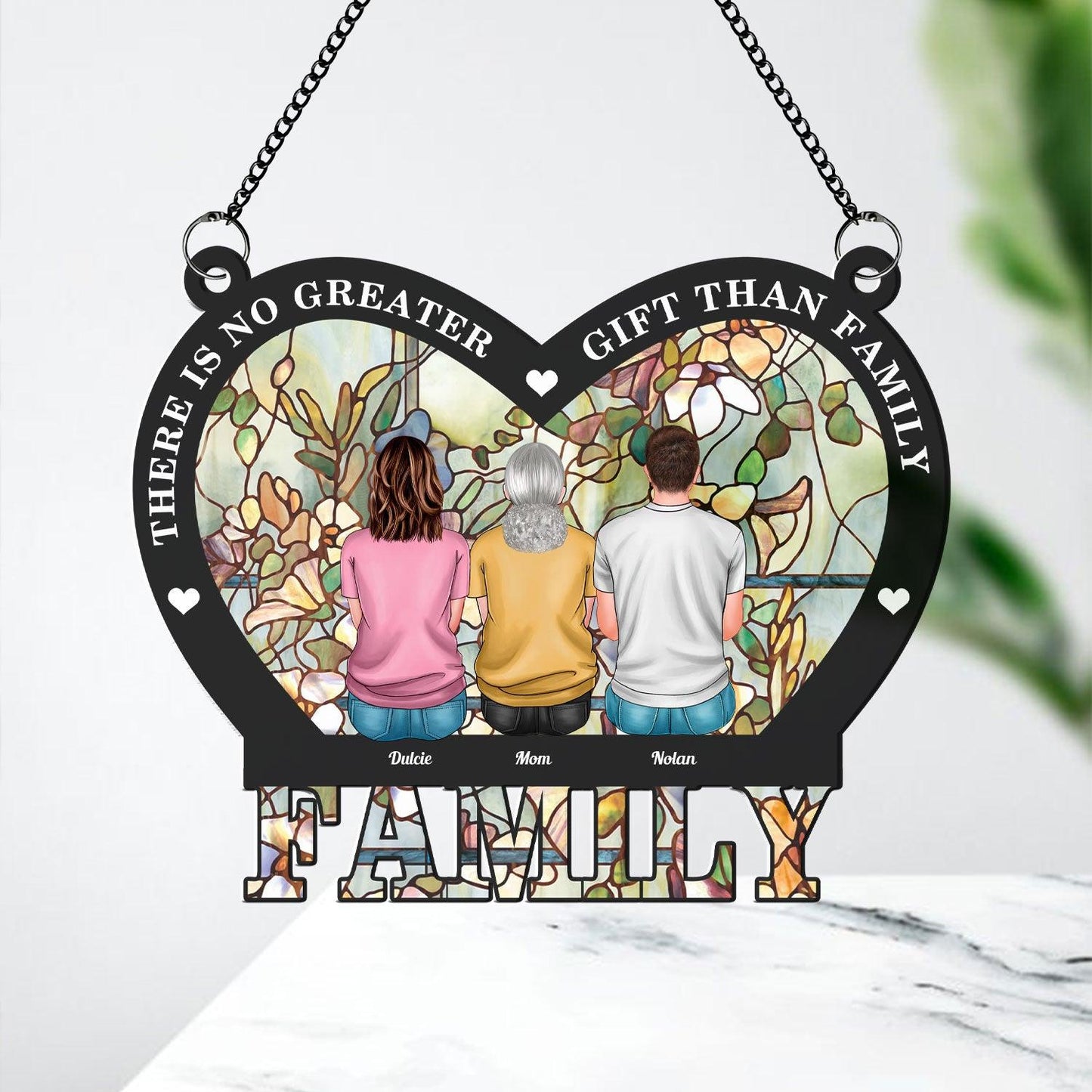 No Greater Gift Than Family - Personalized Hanging Acrylic