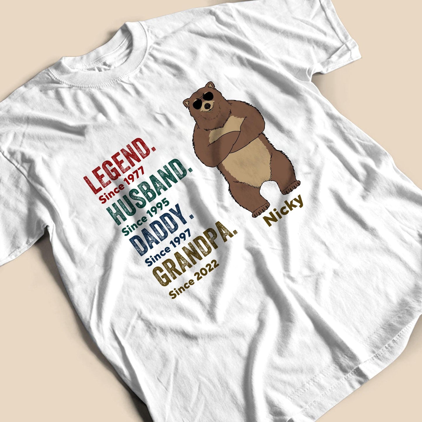 Legend Husband Daddy Bear Shirt - Gifts For Him - Custom Tee