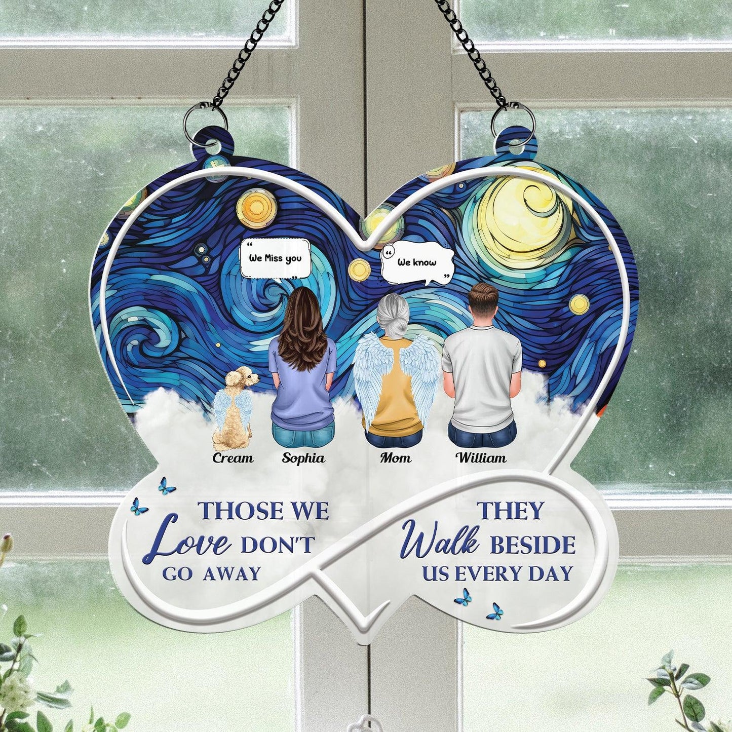 They Walk Beside Us Acrylic - Personalized Window Hanging Acrylic