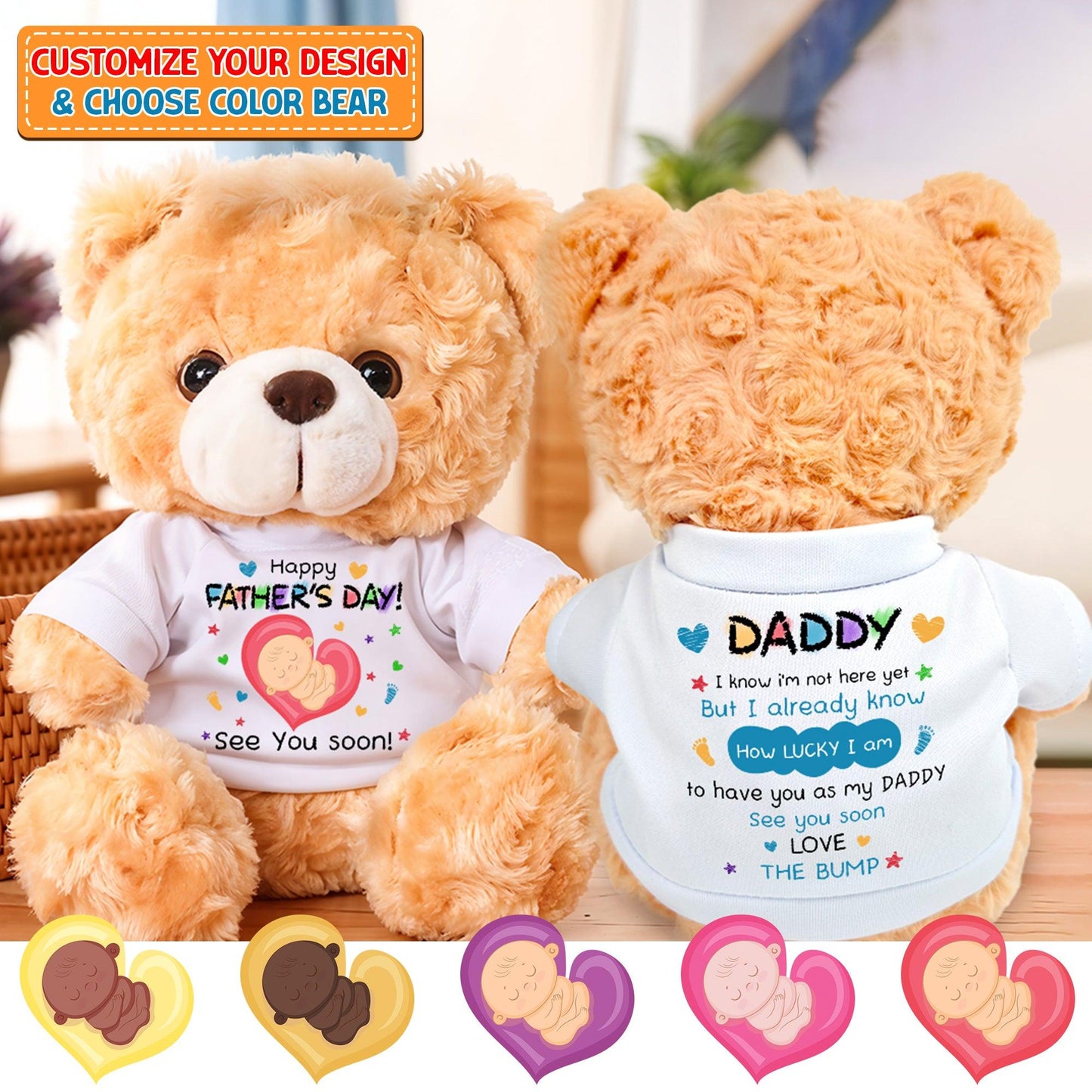 Baby Bump - Teddy Bear With Personalized T-Shirt