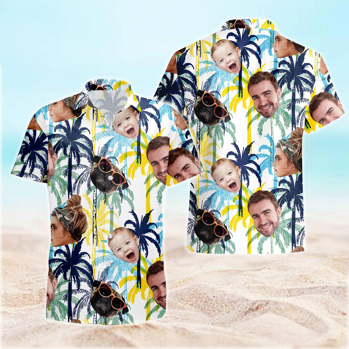 Customized Photo Hawaiian Shirt - Personalized Father's Gift