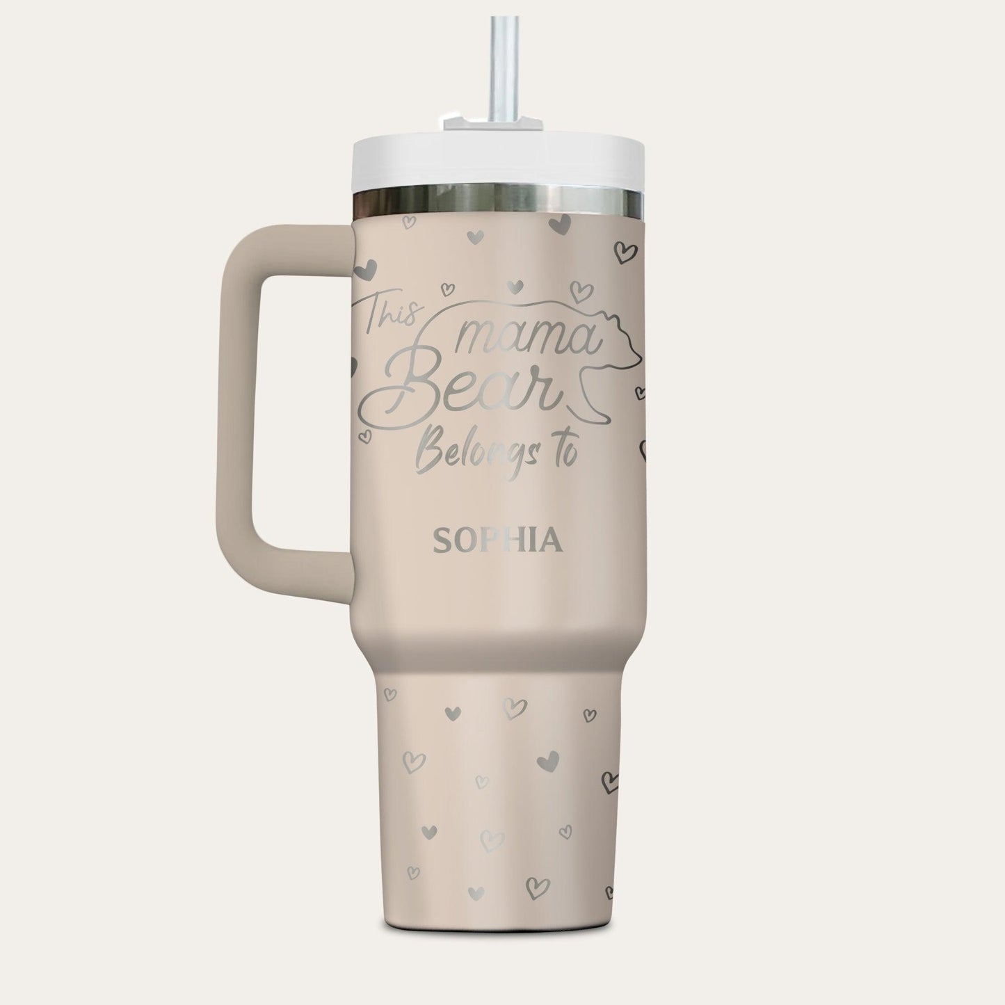 Mama Bear Dog Pattern - Personalized Custom Tumbler For Him/Her