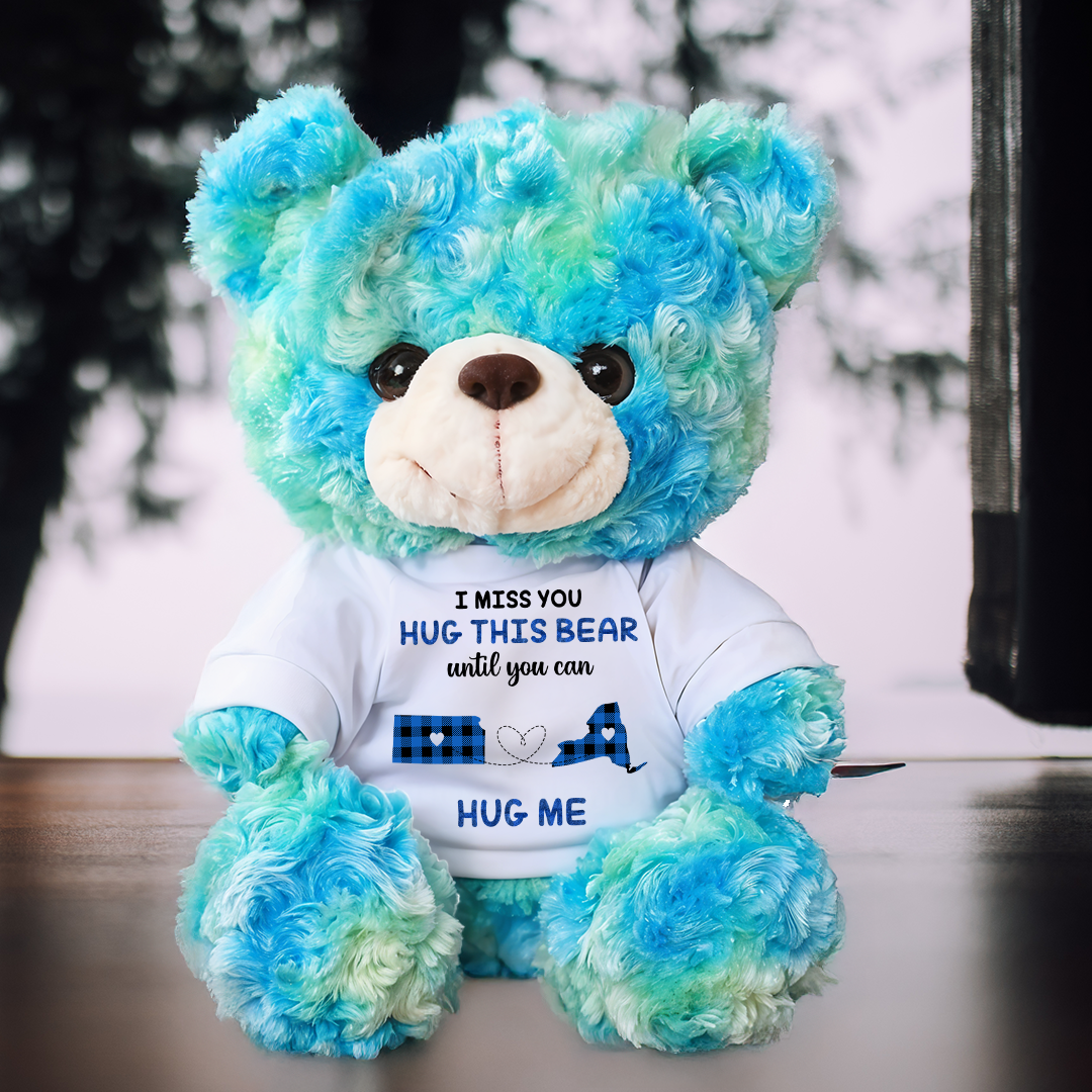Long Distance Relationship Gift - Teddy Bear With Personalized Photo Shirt