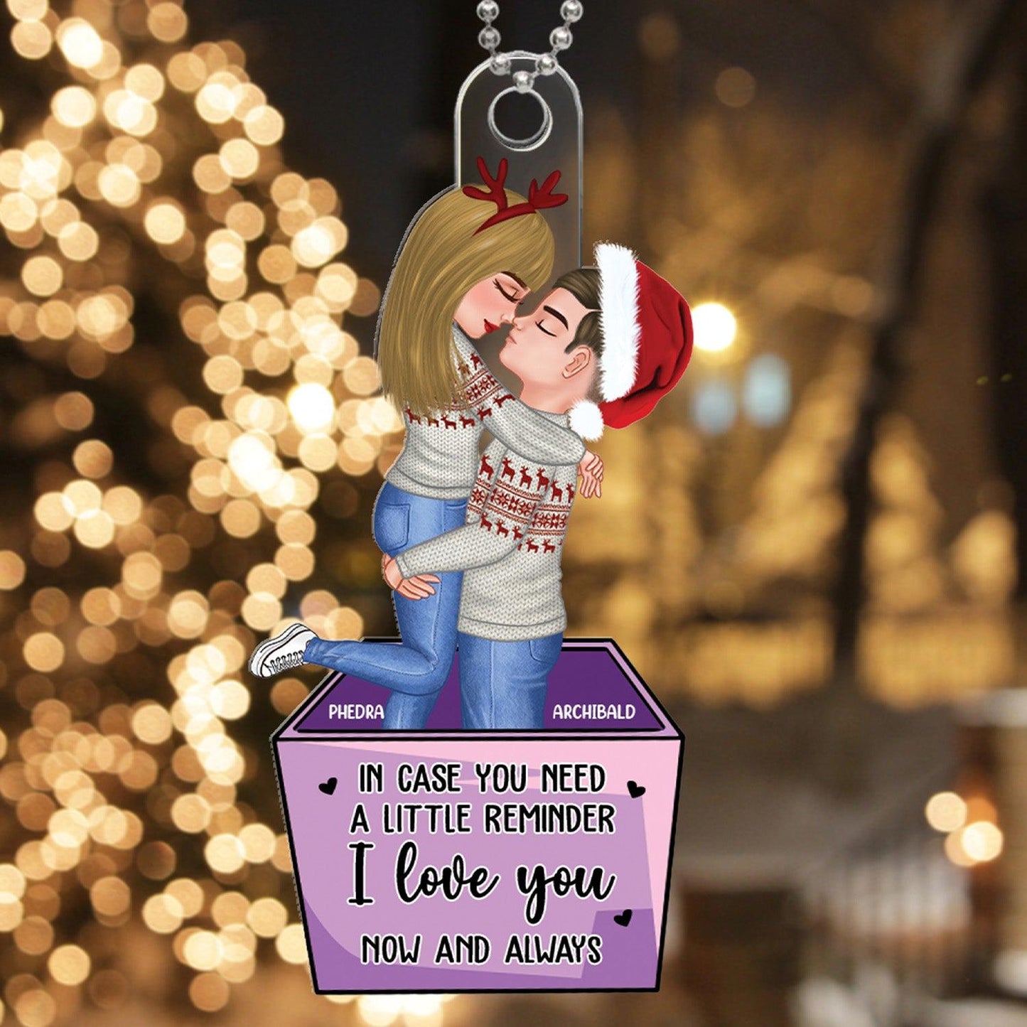 Couple Christmas Reminder Ornament - Personalized Acrylic