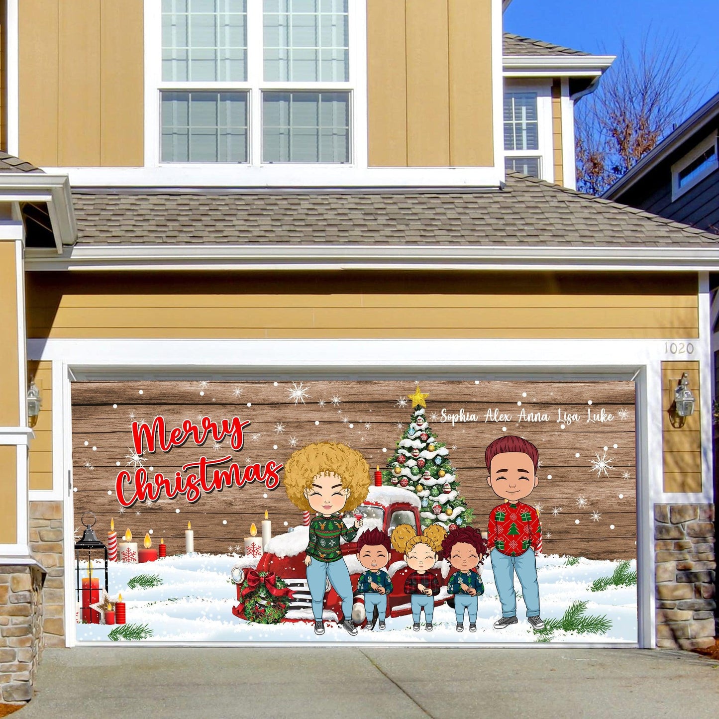 Christmas Garage Door Decorations - Garage Door Banner Covers
