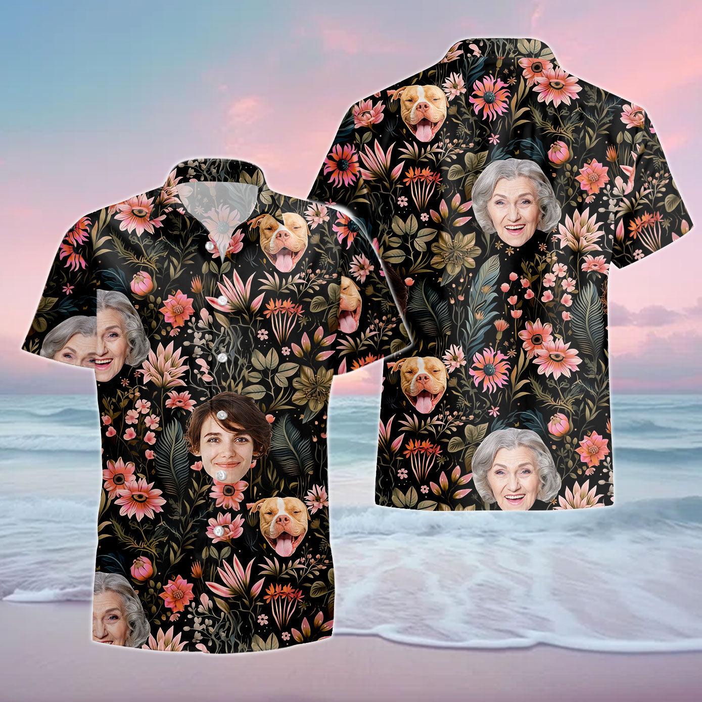 Personalized Sugar Fabric Family Custom Hawaiian Photo Shirt
